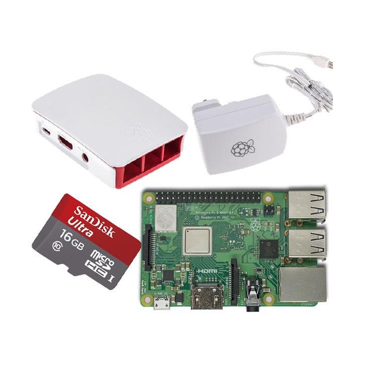 Raspberry Pi 3 Modell B+ Starterkit Weiss
