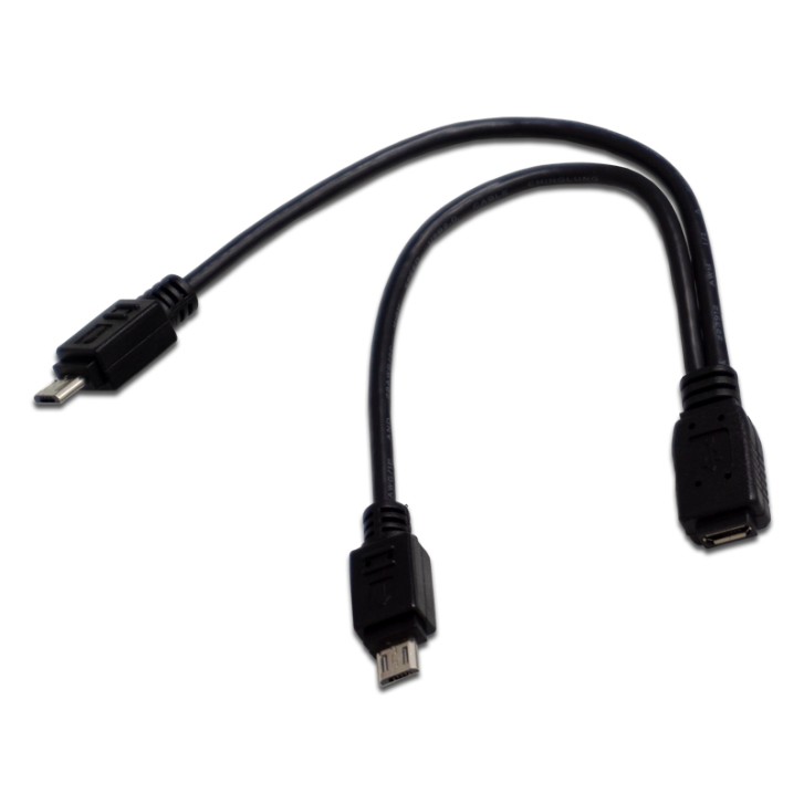 MicroUSB Y-Adapter Buchse zu 2x Stecker