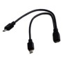 MicroUSB Y-Adapter Buchse zu 2x Stecker