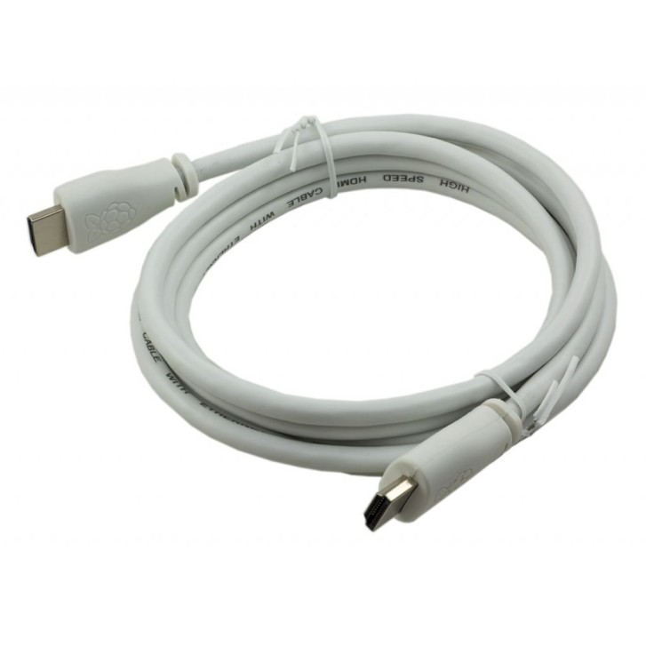 Raspberry Pi Standard HDMI to Standard HDMI Cable, 1M, weiß