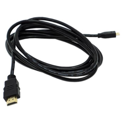 Micro HDMI zu HDMI Kabel schwarz 3,0 m