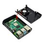 Pi4 ABS Gehäuse Schwarz mit Lüfter 17014