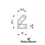 MakerBeam Verbinder 45 Grad  12 Stk.
