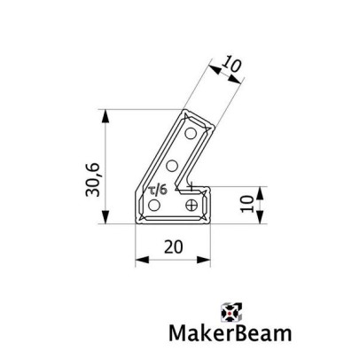 MakerBeam Verbinder 60 Grad 12 Stk.