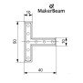 MakerBeam T - Verbinder 12 Stk.