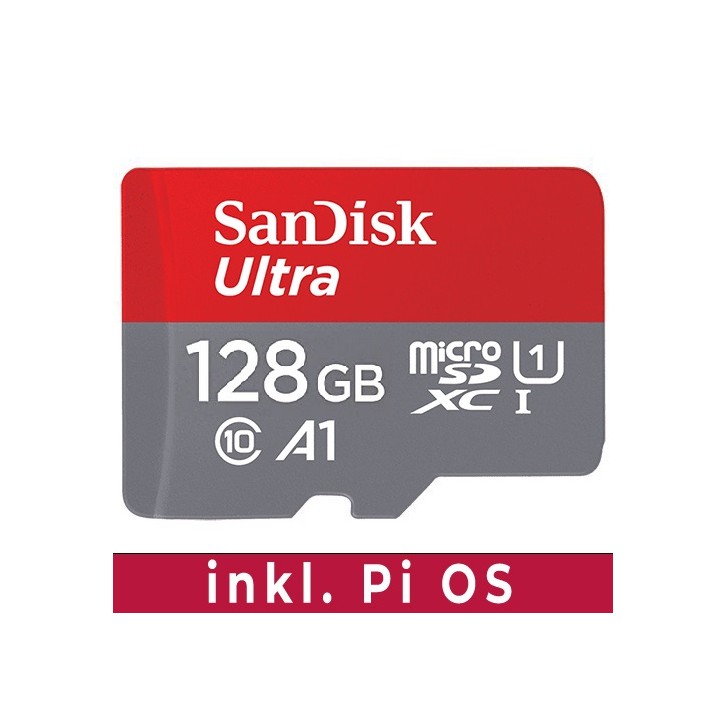Sandisk microSDHC UHS-I 128GB Class10 mit Raspberry Pi OS