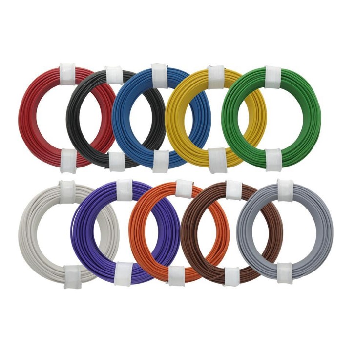 Kupferlitzen-Set (0,14 mm²) 10 x 10 m 10 farbig
