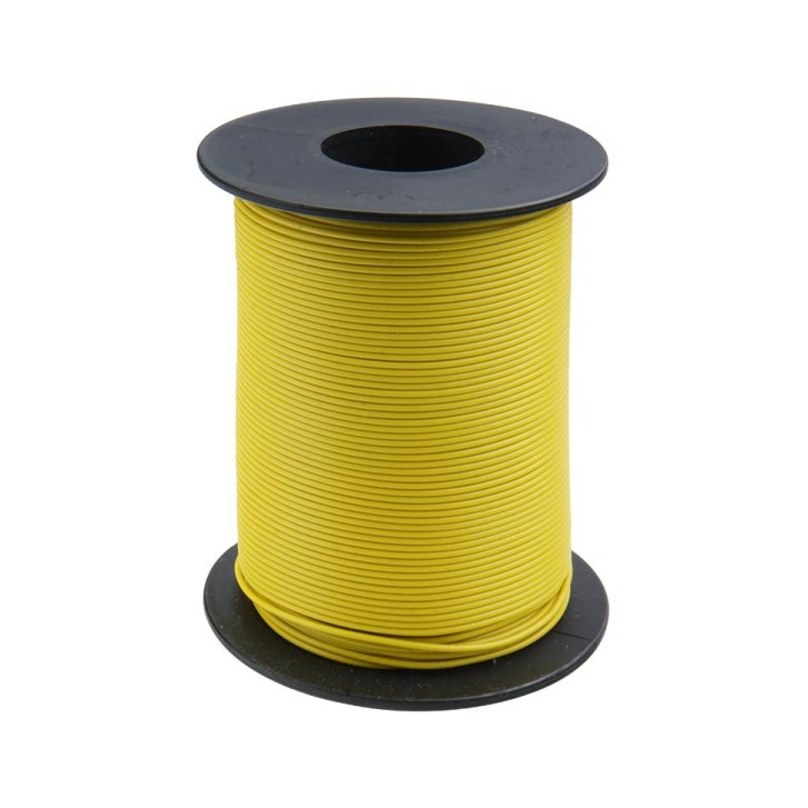 Kupferschaltlitze 0,25 mm² / 25m auf Spule gelb