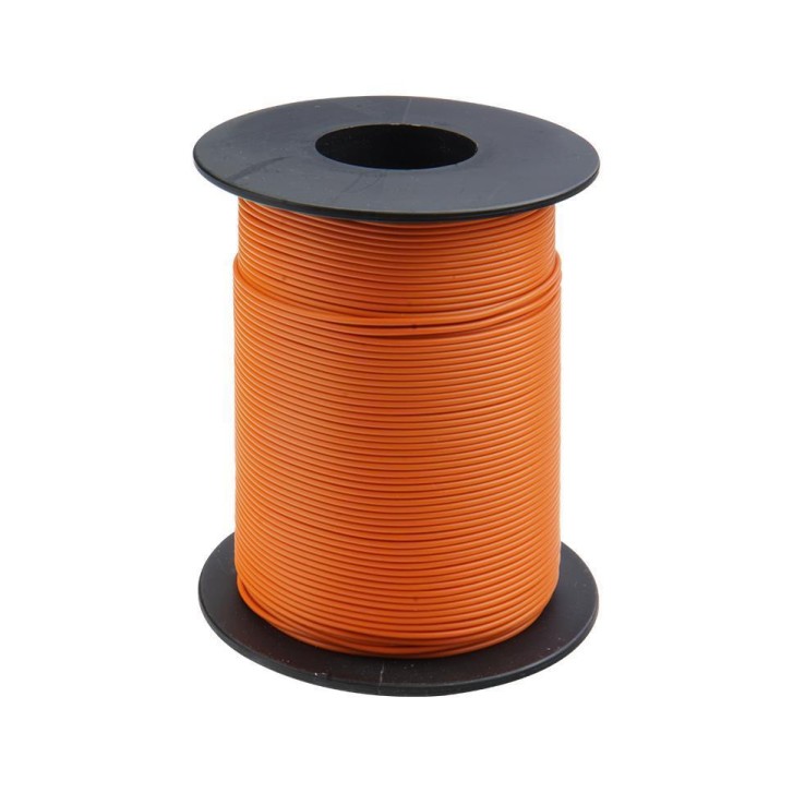 Kupferschaltlitze 0,25 mm² / 25m auf Spule orange
