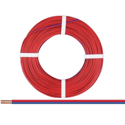 Zwillingslitze 0,14 mm² / 50 m rot-blau