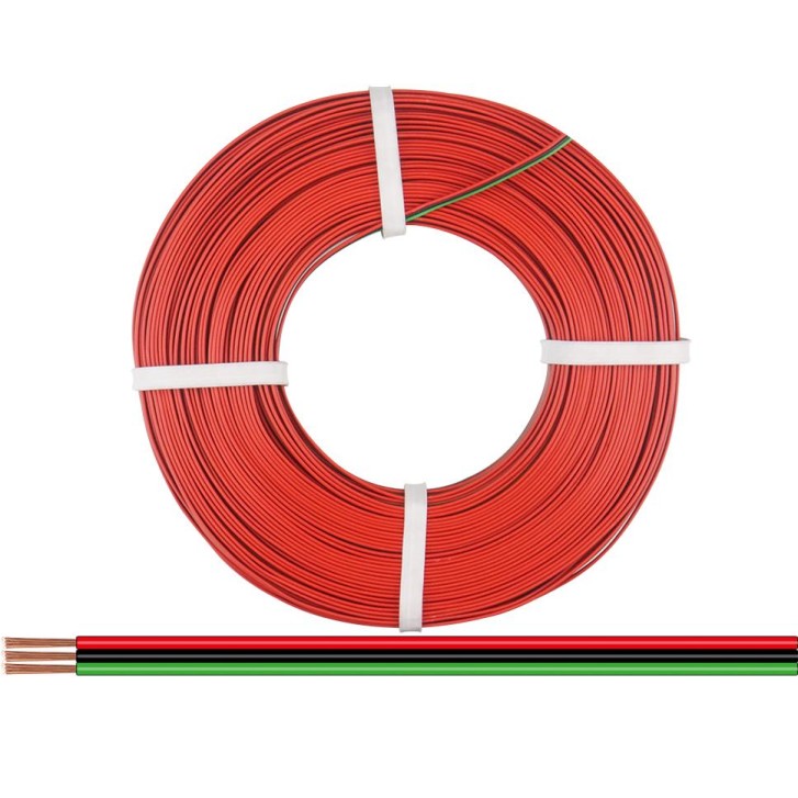 Drillingslitze 0,14 mm² / 50 m rot-schwarz-grün