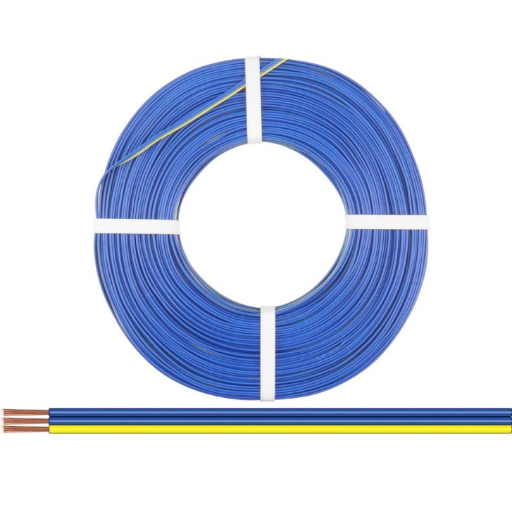 Drillingslitze 0,14 mm² / 25 m blau-blau-gelb