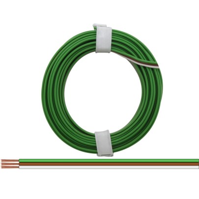 Drillingslitze 0,14 mm² / 5 m grün-braun-weiss
