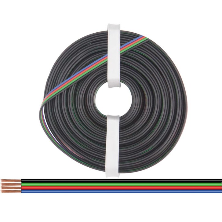 Vierlingslitze 0,25 mm² / 100 m für RGB LED Streifen