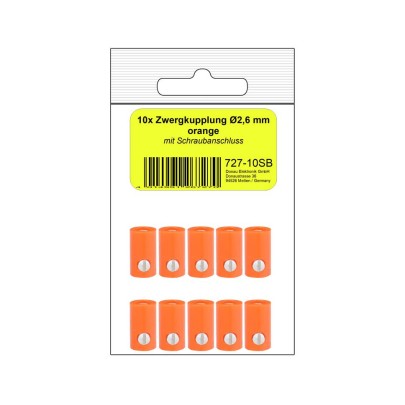 B 10 Zwergkupplungen orange in SB