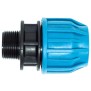 Jason Kupplung PP 32 mm x 1" Klemm x Außengewinde 16bar Schwarz/Blau DVGW/KIWA/WRAS/SVGW
