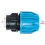 Jason Kupplung PP 32 mm x 1" Klemm x Innengewinde 16bar Schwarz/Blau DVGW/KIWA/WRAS/SVGW S1