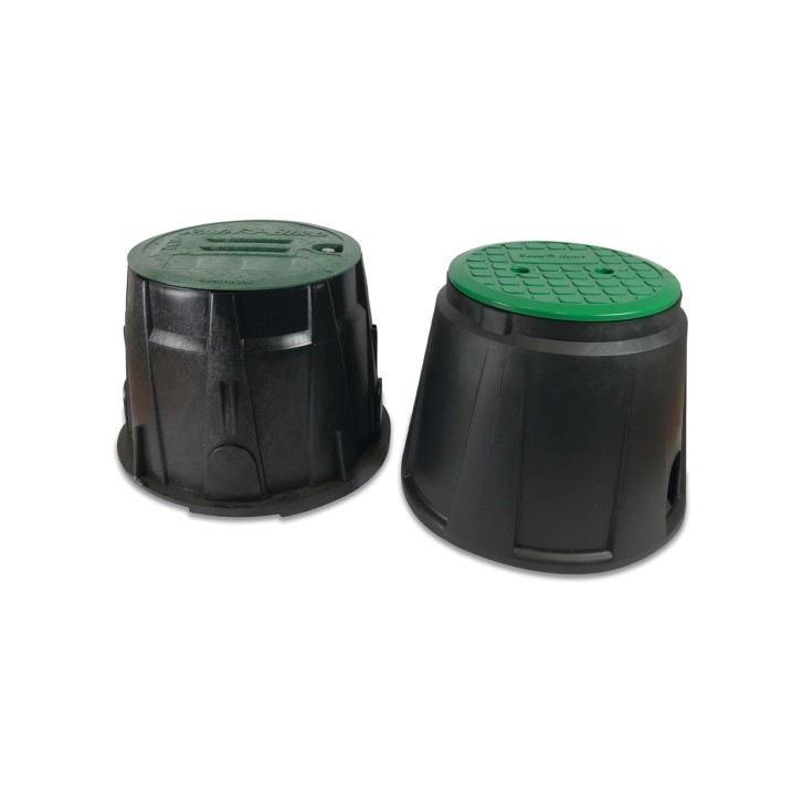 Rain Bird Ventilbox Rund PP Schwarz/Grün type VBA-17186 mit Hahn