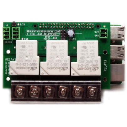 Dreifach 40A/240V-Relais RS485 Daisy-chainable HAT für Raspberry Pi