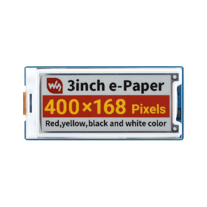3 Zoll E-Paper-Modul 400 × 168 (rot/gelb/schwarz/weiß)