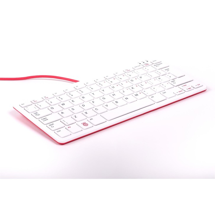 offizielle Raspberry Pi USB Tastatur UK QWERTY rot/weiß