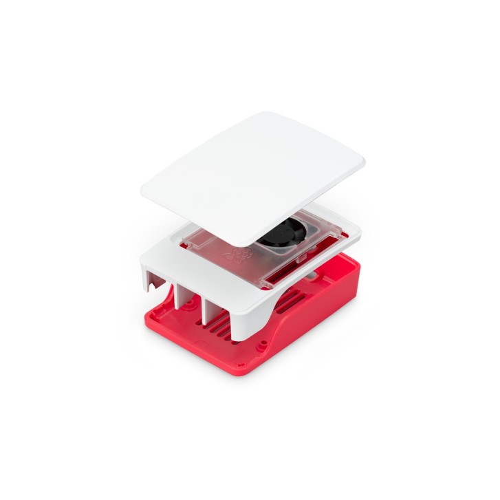 Raspberry Pi Gehäuse inkl. Lüfter für Pi 5 Rot/Weiß