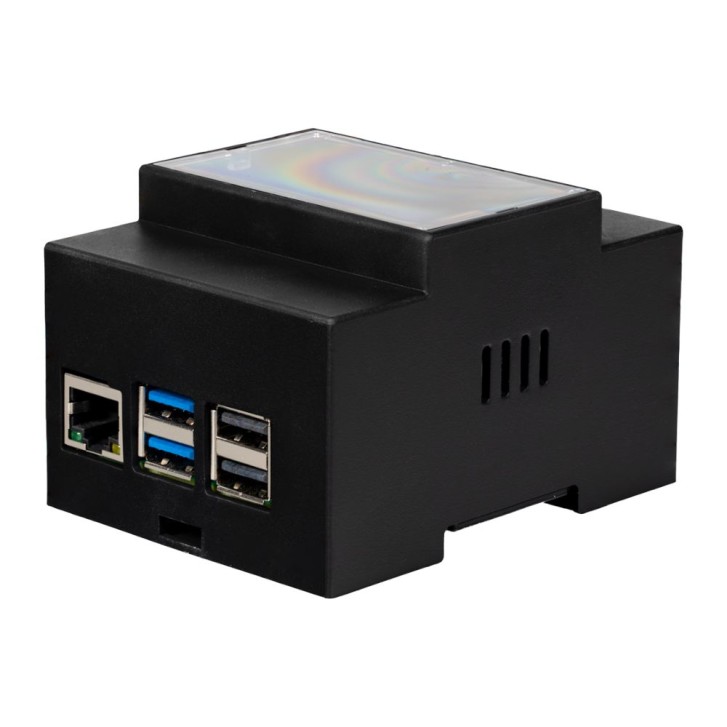 Raspberry Pi 5 DIN-Hutschienengehäuse schwarz